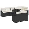 vidaXL Set Divano da Giardino 9 pz Nero e Crema polyrattan