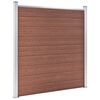 vidaXL Pannelli Recinzione 9 Quadrati 1 Inclinato 1657x186cm Marrone
