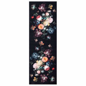 vidaXL Tappeto da Cucina Nero 180 x 60 cm Velluto