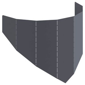 vidaXL Bordura per Prato 100 x 45 cm Acciaio Antracite