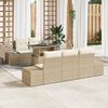 vidaXL Set di divani con cuscino 6 pcs Beige e Crema polyrattan