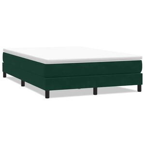 vidaXL Giroletto a Molle senza Materasso Verde Scuro 140x210cm Velluto