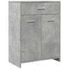 vidaXL Mobile da Bagno Grigio Cemento 60x33x80 cm in Legno tecnico