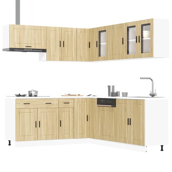 vidaXL Set Mobili da Cucina 11 pz Porto Rovere Sonoma in Truciolato