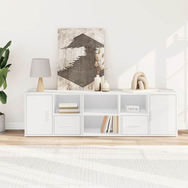 vidaXL Mobile Angolare Bianco 160x40x45 cm in Truciolato