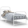 vidaXL Giroletto con Testiera e Pediera Metallo Bianco 80x200 cm