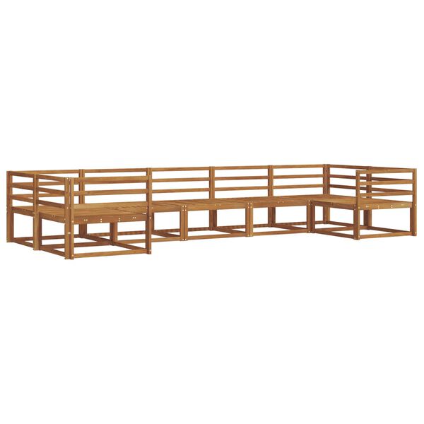 vidaXL Set di divani da esterno 7 pcs Naturale