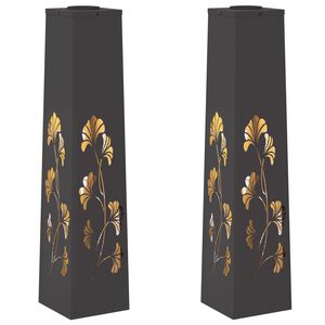 vidaXL Faro LED solare per sentieri 2 pz Bianco caldo 18 x 18 x 80 cm