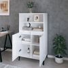 vidaXL Credenza Bianco Lucido 60x36x110 cm in Legno Multistrato