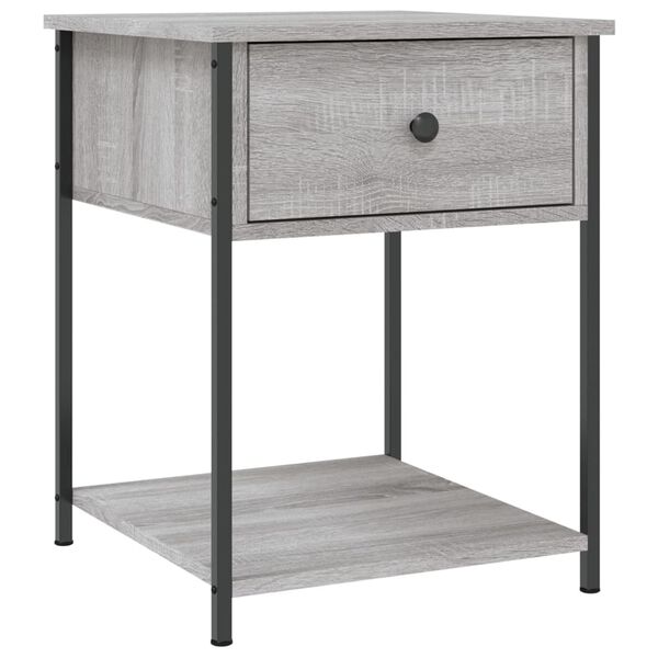 vidaXL Comodino Grigio Sonoma 44x45x58 cm in Legno Multistrato