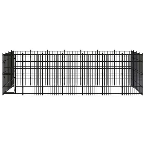 vidaXL Gabbia per Cani da Esterno in Acciaio 25,8 m&sup2;