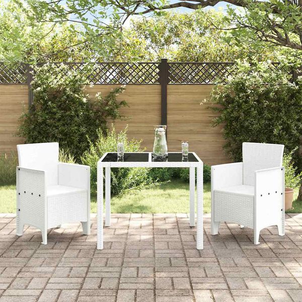 vidaXL Sedia da Giardino 2 pcs Bianco 53 x 49 x 85 cm Polipropilene