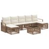 vidaXL Set Divano da Giardino 8 pcs Beige polyrattan