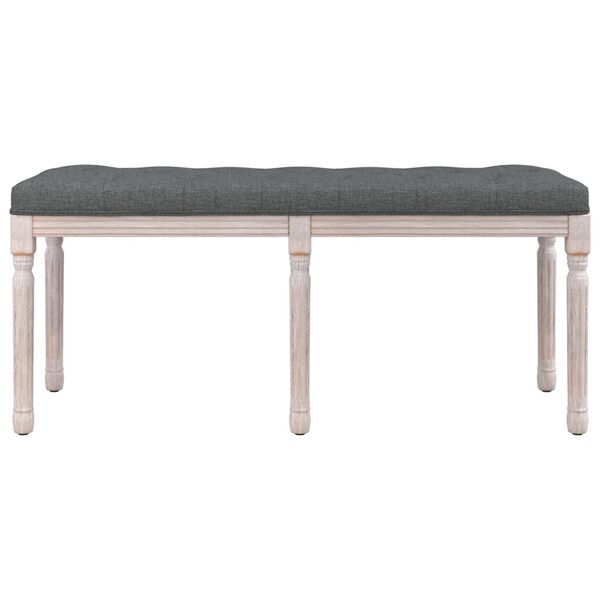 vidaXL Panca Grigio Scuro 110x40x49 cm in Tessuto