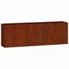 vidaXL Fioriere da Parete 2 pz Ruggine in Acciaio Corten 53x10x17 cm