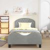 vidaXL Struttura letto bambini con testata Grigio chiaro 90 x 200 cm