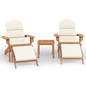 vidaXL Set Salotto da Giardino Adirondack 3pz Legno Massello di Acacia
