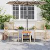 vidaXL Sedie da Giardino con Cuscini 2 pz Beige in Polyrattan e Acacia