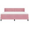 vidaXL Letto a molle con materasso Rosa 180 x 200 cm Velluto