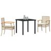 vidaXL Set da Pranzo per Giardino 3 pcs Beige polyrattan