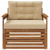 vidaXL Set di divani da esterno Legno di Acacia Massello e Poliestere