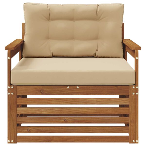 vidaXL Set di divani da esterno Legno di Acacia Massello e Poliestere