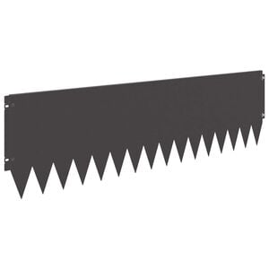 vidaXL Bordura per Prato 10 pcs 103 x 30 cm Acciaio Nero