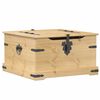 vidaXL Scatola Portaoggetti Corona 78x78x45 cm Legno Massello di Pino