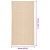 vidaXL Tappeto ZIZUR Beige 60x110 cm Aspetto Iuta Interni ed Esterni