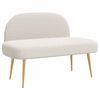 vidaXL Panchina imbottita con schienale Crema 110 x 60 x 76 cm Boucl&eacute;