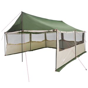 vidaXL Tenda Familiare Verde 450 x 400 x 265 cm Poliestere e Acciaio