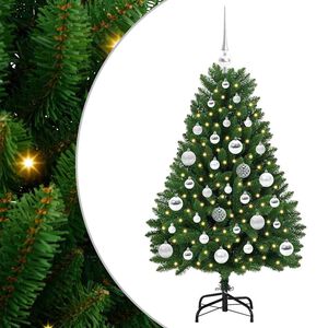 vidaXL Albero di Natale artificiale 120 cm 150 LED Bianco caldo Verde