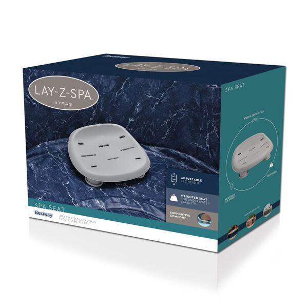 Bestway Sedile SPA Regolabile Grigio 40,8x31,5x20 cm