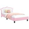 vidaXL Struttura letto bambini con testata Rosa 90 x 200 cm PU