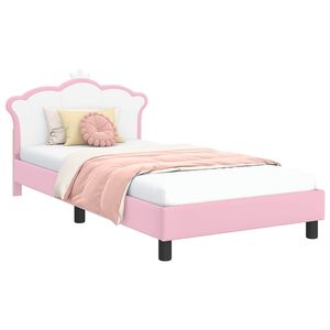 vidaXL Struttura letto bambini con testata Rosa 90 x 200 cm PU