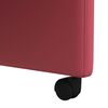 vidaXL Sedie da Pranzo con Ruote 2 pcs Rosso vino 58 x 65 x 98 cm