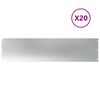 vidaXL Bordura per Prato 20 pz 25 x 103 cm Acciaio zincato Argento
