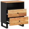 vidaXL Comodino 50x33x62 cm Legno Massello Acacia e Legno Multistrato