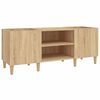 vidaXL Mobile Porta Dischi Rovere Sonoma 121x38x48 cm Legno Aggregato