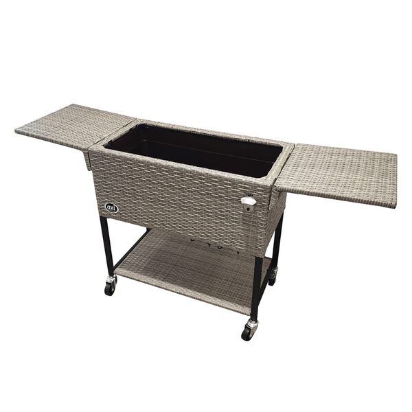 AXI Refrigeratore Retr&ograve; Effetto Vimini 76 L Marrone