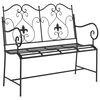 vidaXL Panchina da giardino 2 -Seater 104 x 54 x 93 cm Acciaio Nero