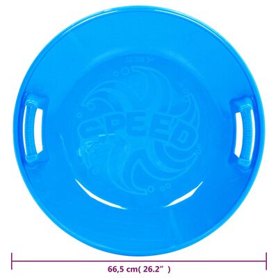 vidaXL Slittino Rotondo Blu 66,5 cm in PP