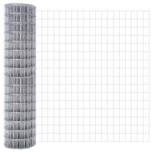 vidaXL Recinzione Euro Argento 1.2 x 25 m Acciaio zincato a caldo