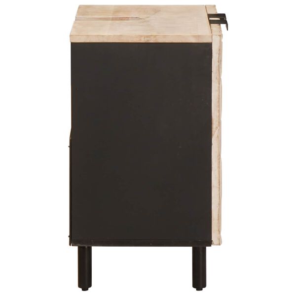 vidaXL Armadio per Lavabo da Bagno con porta Bianco 62 x 33 x 58 cm