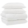vidaXL Duvet Invernale con cuscino 3 pz Bianco Microfibra