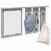 vidaXL Appendiabiti a muro con specchio Grigio sonoma 85 x 10 x 45 cm