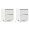vidaXL Armadio da Notte 2 pz Bianco 39 x 34,5 x 50 cm