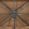 vidaXL Ombrellone a Sbalzo con Doppia Copertura 400x300 cm Tortora