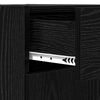 vidaXL Credenza Rovere Nero 42,5 x 40 x 93 cm Legno multistrato