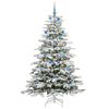 vidaXL Albero di Natale Artificiale con Rami Pieghevoli Bianco 210 cm